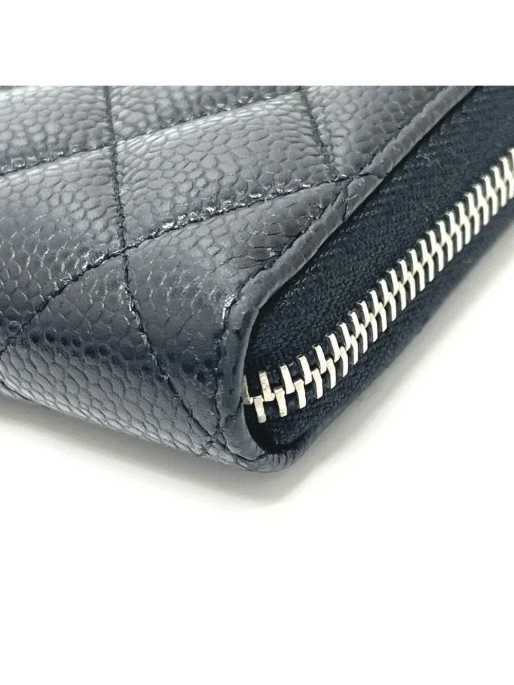 Chanel Wallet CC Logo Caviar Leather Black